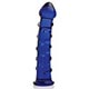 Nubby Blue Glass Dildo