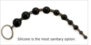 Silicone anal beads