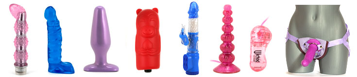 Various styles of sex toys.