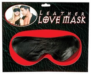 Leather love mask blindfold