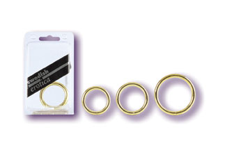 3 Metal Cock Rings Set