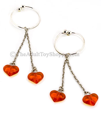 Asian Hearts Nipple Rings