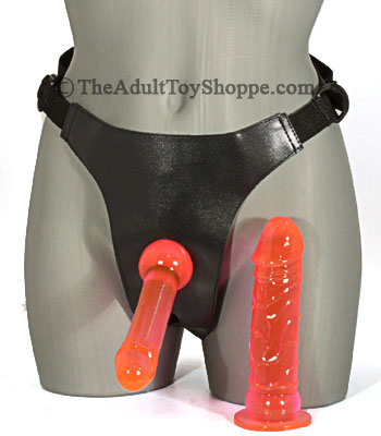 Double Dong Crotchless Harness