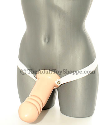Large Curved Hollow Strap On Dildo