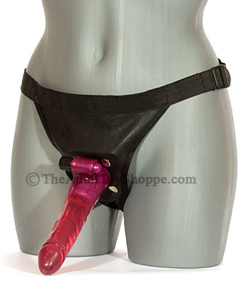 Power Lock Vibrating Strap On Harness