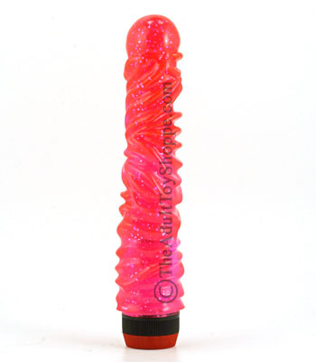 Hot Pink Twister Textured Jelly Vibrator