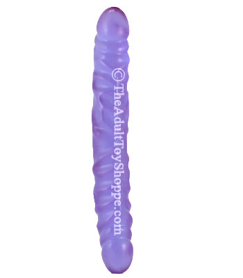 Purple 12 Inch Veined Double Headed Dildo