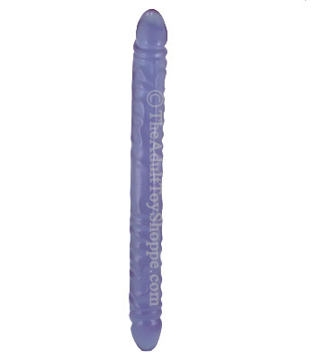 Purple 18 Inch Veined Double Headed Dildo 