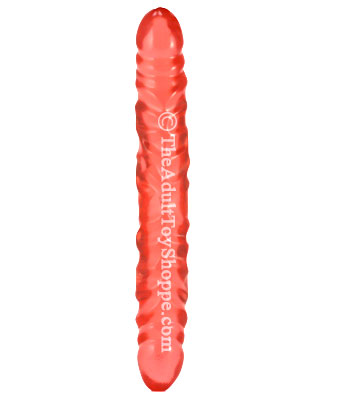 Pink 12 Inch Veined Double Dildo