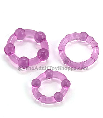 Silicone Island Cock Rings - Purple