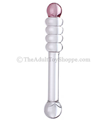 Pink Tip Glass Dildo