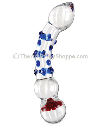 glass floral g-spot dildo