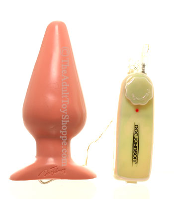 Large White Vibrating Butt Plug