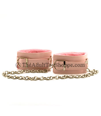 Pink Plushy Ankle Cuffs