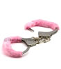 Pink furry handcuffs with blindfold mask