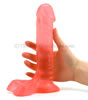 7 Inch Dildo Harness Attachment Jelly Dildo - held by hand