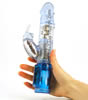 Waterproof Jack Rabbit Vibrator - holding at an angle