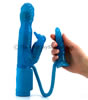 Triple Action Seahorse Vibrator - holding the butt plug