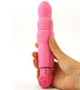Silicone Ribbed Dream Vibrator - held by hand