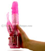 Power Gem Jelly Vibrator - holding the base