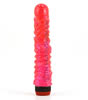 Hot Pink Twister Textured Jelly Vibrator - opposite side
