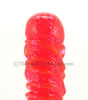 Hot Pink Twister Textured Jelly Vibrator - close up tip