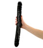 18 Inch Veined Double Ender Dildo - Black