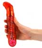 Silicone G Spot Flower Vibrator - held by hand