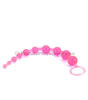 Pink Jelly Anal Beads - side view