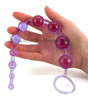 Purple Jelly Anal Beads - held by hand