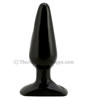 Medium Black Butt Plug - front