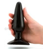 Medium Black Butt Plug - held by hand