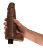 Large Brown Fanta Flesh Vibrator holding
