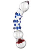 glass floral g-spot dildo