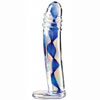 Blue Swirl Glass Dildo