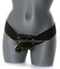 Hollow Strap-on Dildo Black - front view