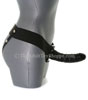 Hollow Strap-on Dildo Black - side view