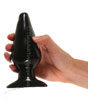 Large Black Vibrating Butt Plug - holding