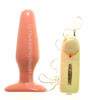 Medium White Vibrating Butt Plug - with controller