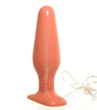 Medium White Vibrating Butt Plug - angled