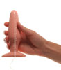 Medium White Vibrating Butt Plug - holding